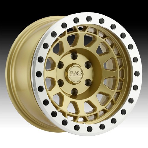 Black Rhino Primm Beadlock Matte Gold Custom Truck Wheels 1